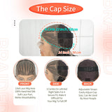 13x6 HD Lace Front Deep Wave Hair Wigs with Cornrow Braids